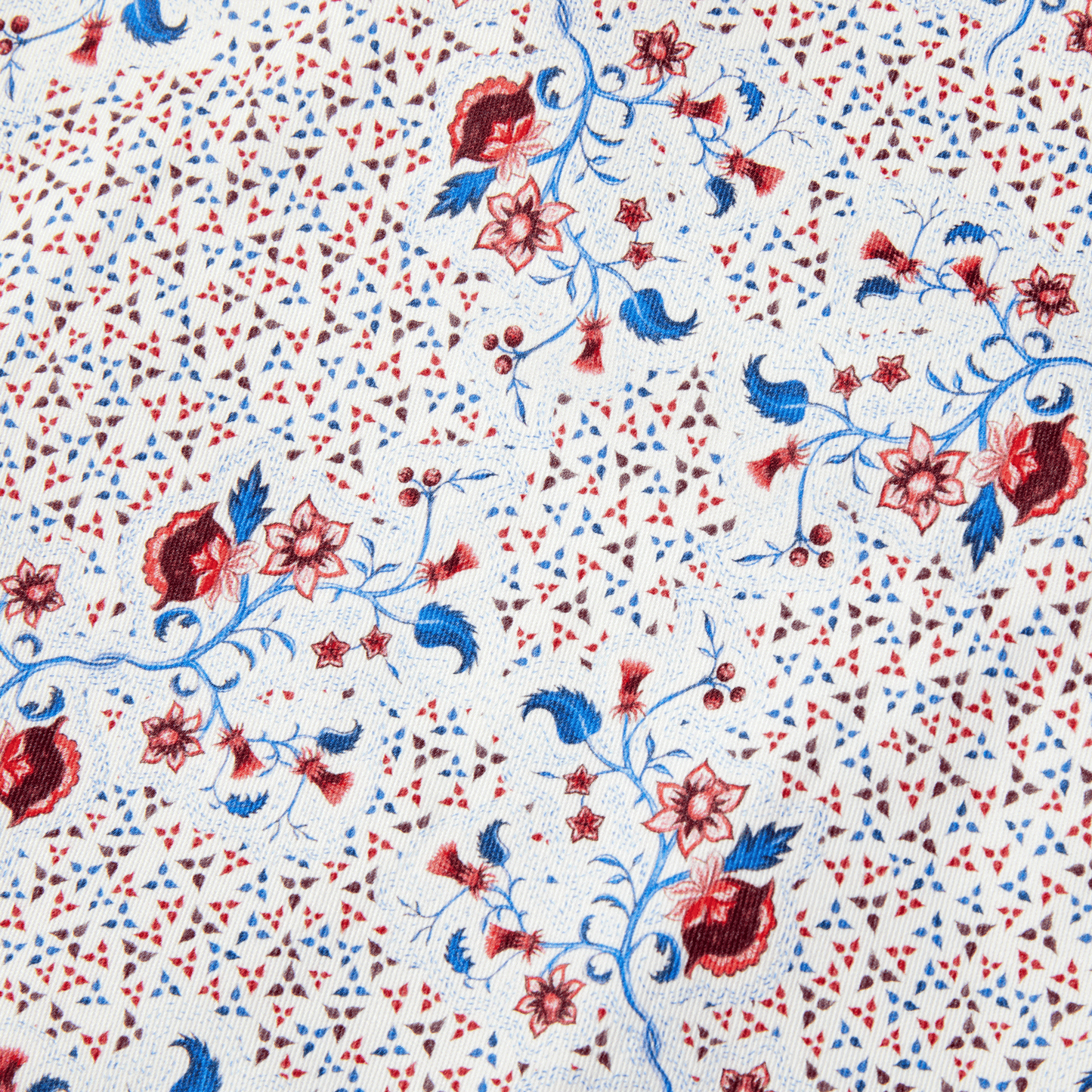 Table Runner in Burgundy Floral Cotton