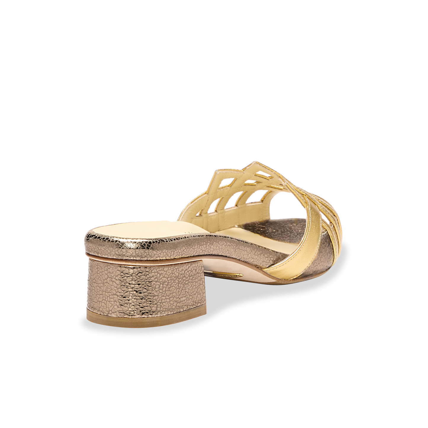 Perfect Terry 30 in Bright Gold Nappa & Crackle Metallic