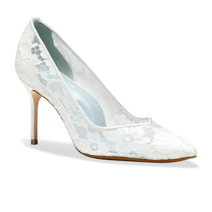 Over The Moon Perfect Pump 85 White Lace