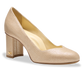 Perfect Round Toe Pump 70 in Light Gold Linen