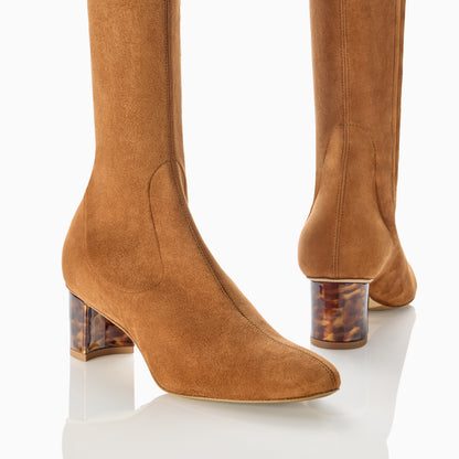 Alexandra 50 in Cognac Stretch Suede