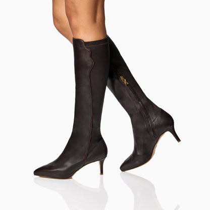 Perfect Dress Boot 60 in Deep Espresso Stretch Nappa