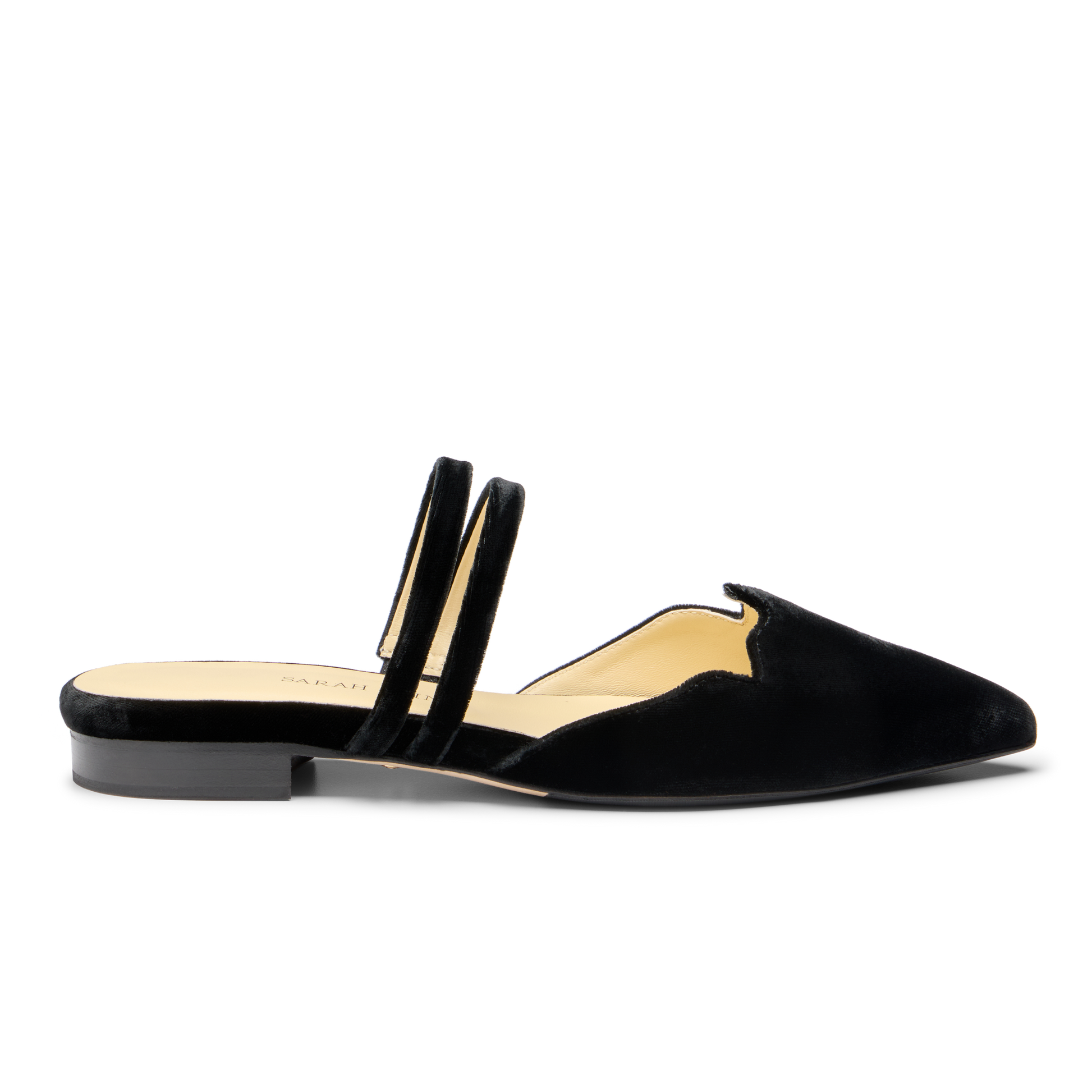 Krystle Slide in Black Velvet