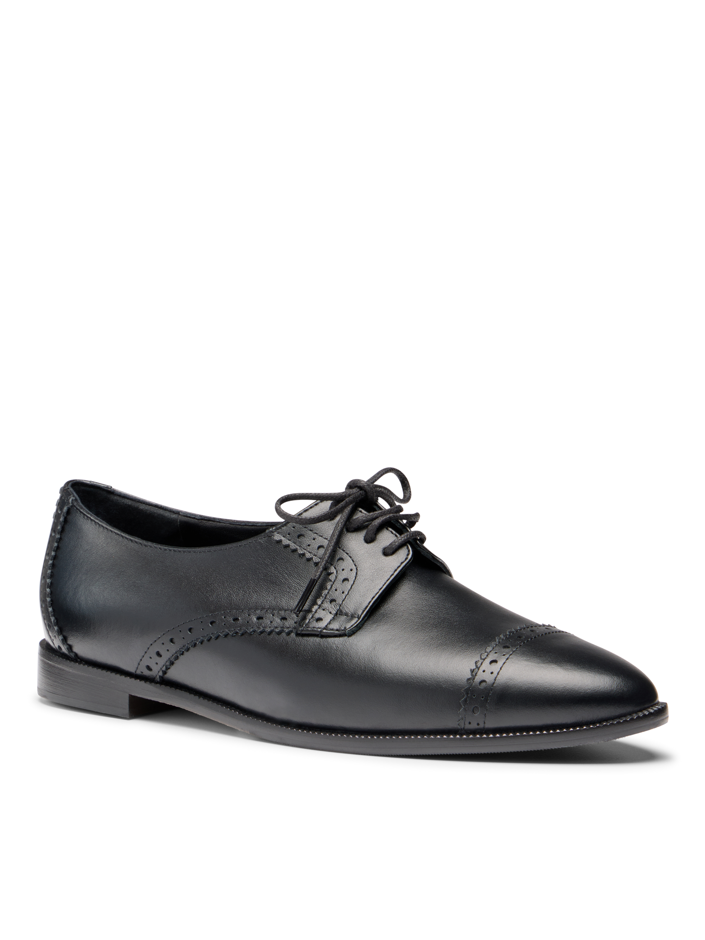 Sarah Flint X Mary Orton Oxford in Black Calf