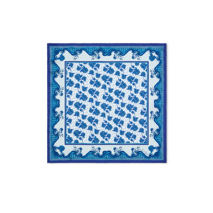 Sarah's Garden Scarf 45 in Hydrangea Blue Silk