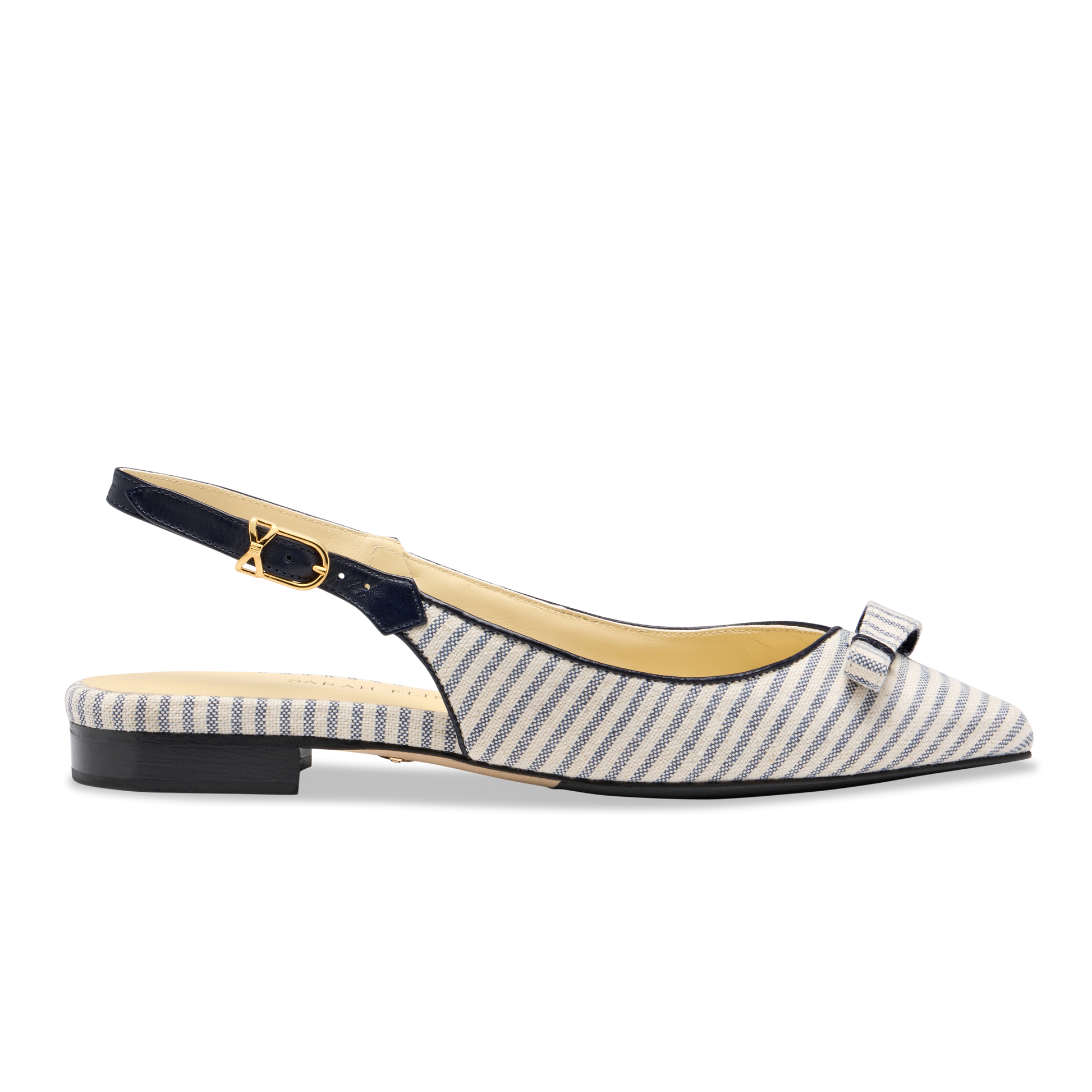 Natalie Sling in Navy Striped Linen