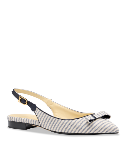 Natalie Sling in Navy Striped Linen