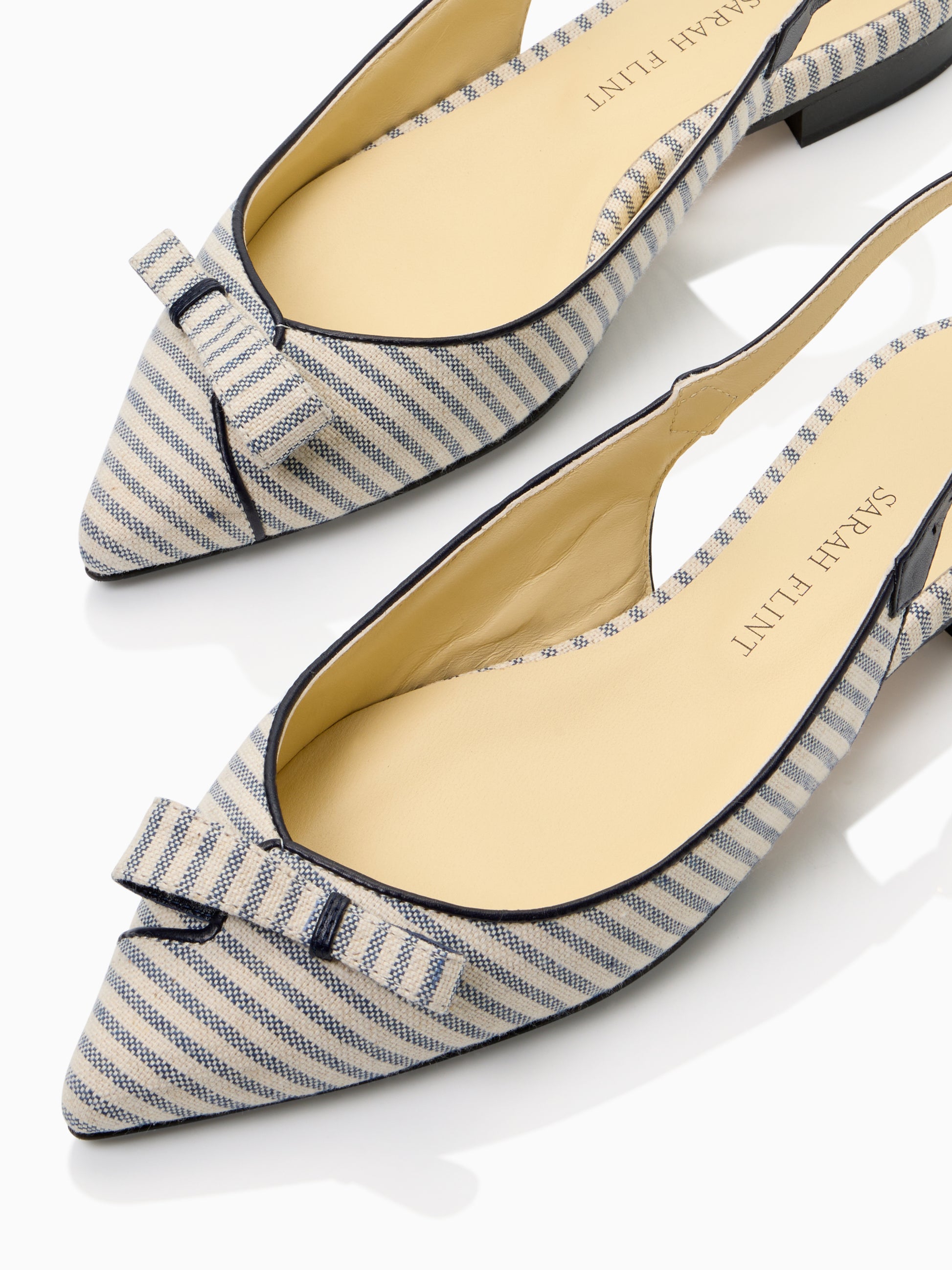 Natalie Sling in Navy Striped Linen