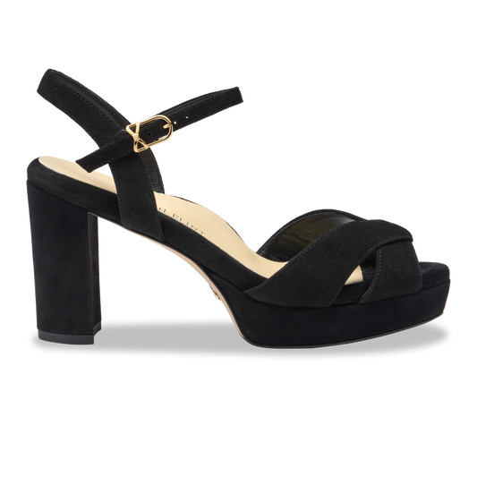 Perfect Crossover Platform 80 in Black Suede
