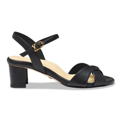 Perfect Crossover Sandal 50 in Black Calf