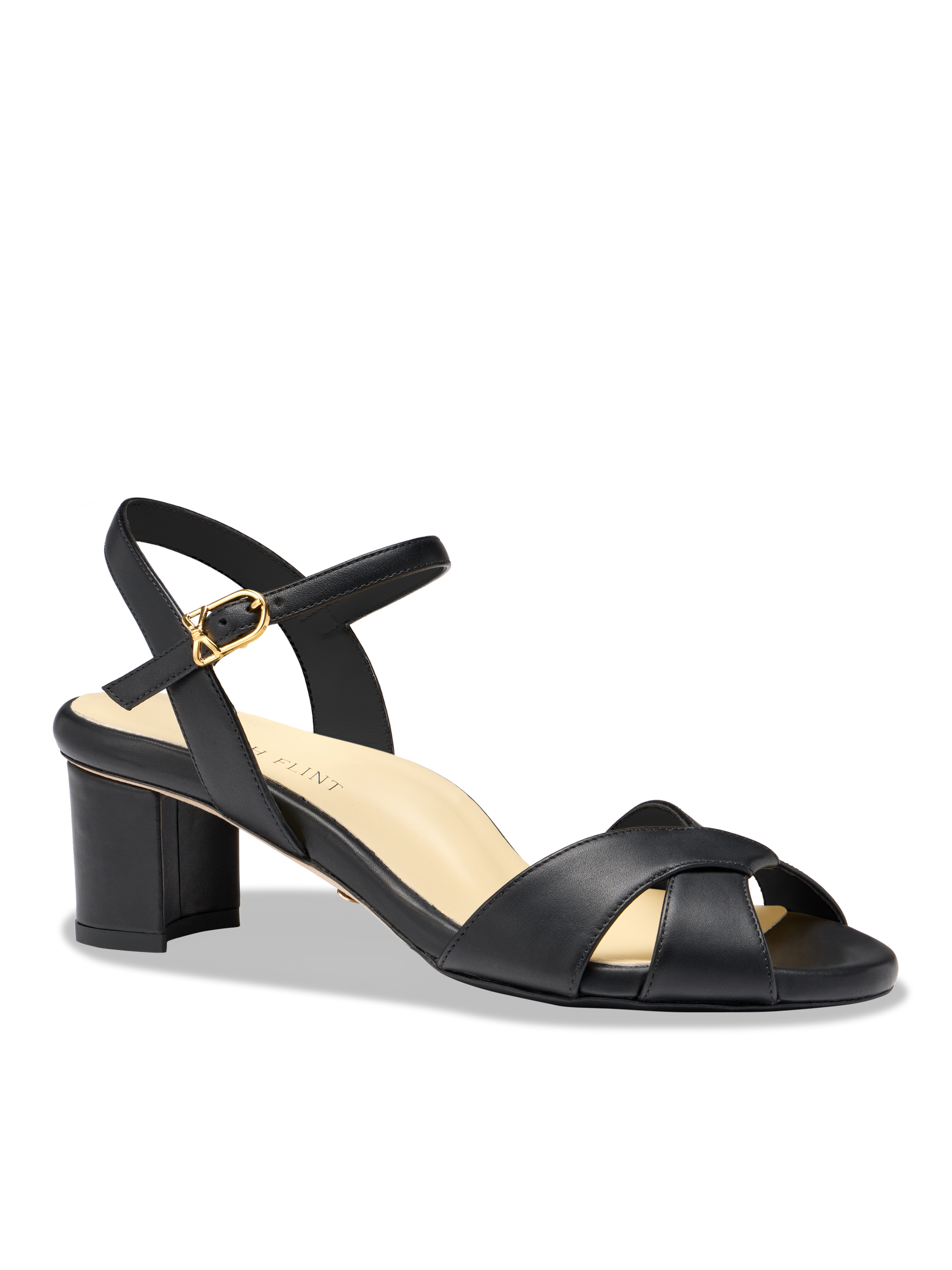 Perfect Crossover Sandal 50 in Black Calf