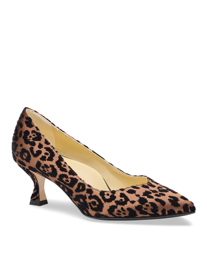 Perfect Kitten Pump 50 in Leopard Burnout Velvet