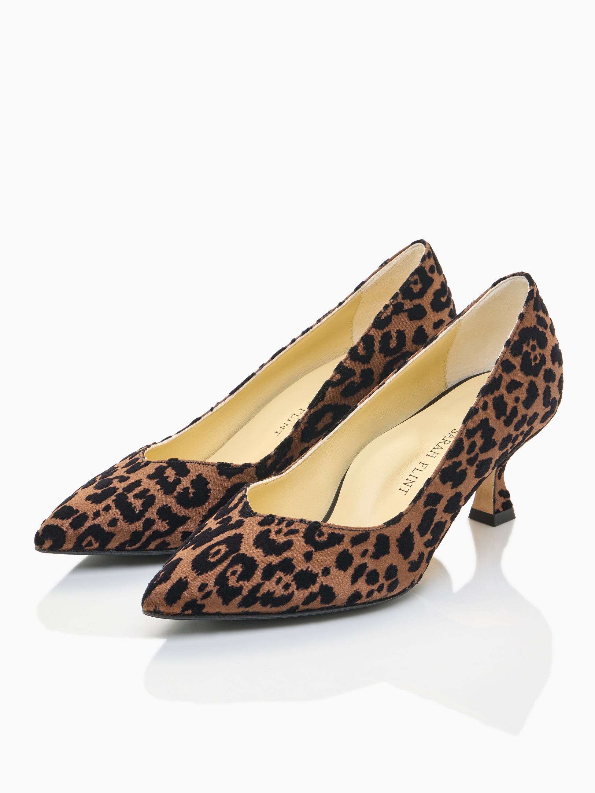 Perfect Kitten Pump 50 in Leopard Burnout Velvet