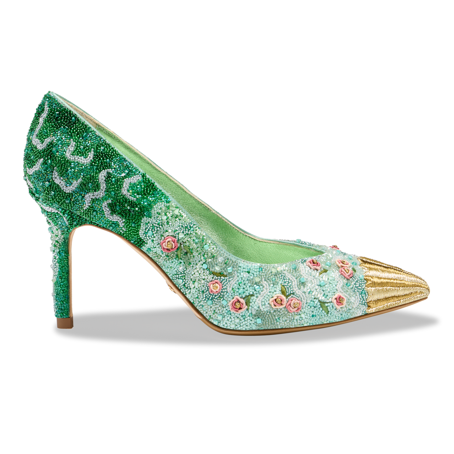 Perfect Pump 85 Of Venus in Seafoam Embroidery