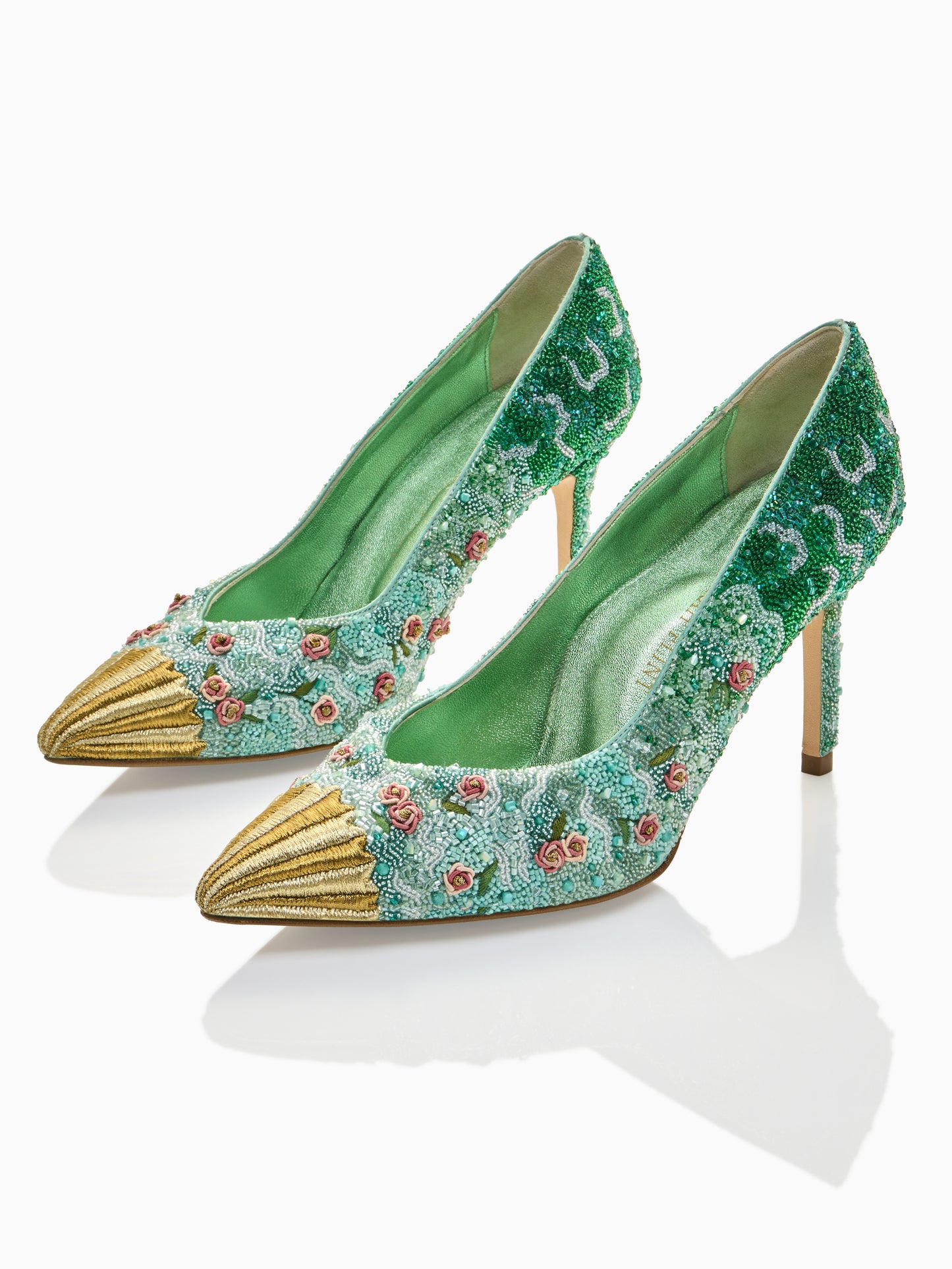 Perfect Pump 85 Of Venus in Seafoam Embroidery