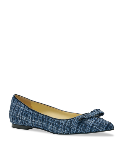 Natalie in Midnight Navy & Metallic Fleck