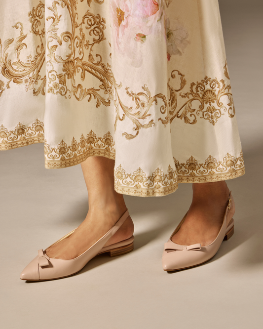 Handcrafted Sling-Back Ballet Flat in Petal Calf