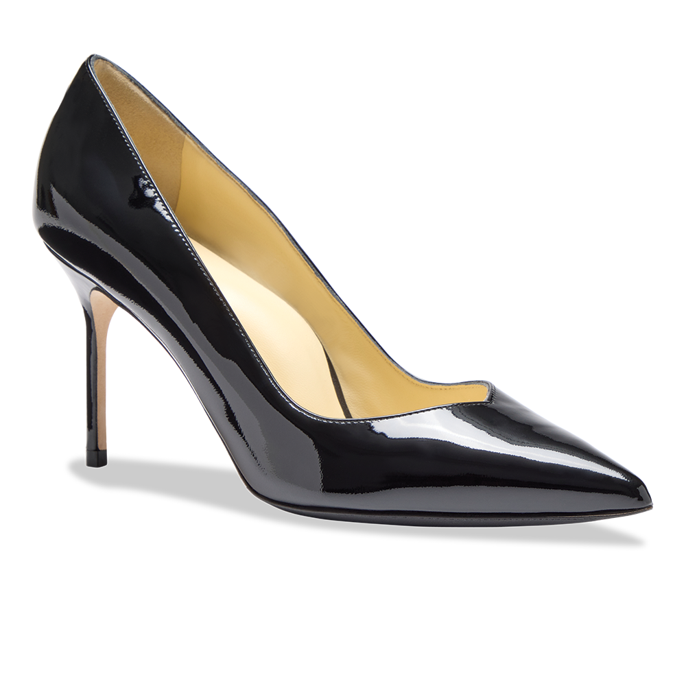 Perfect Pump 85 in Black Patent