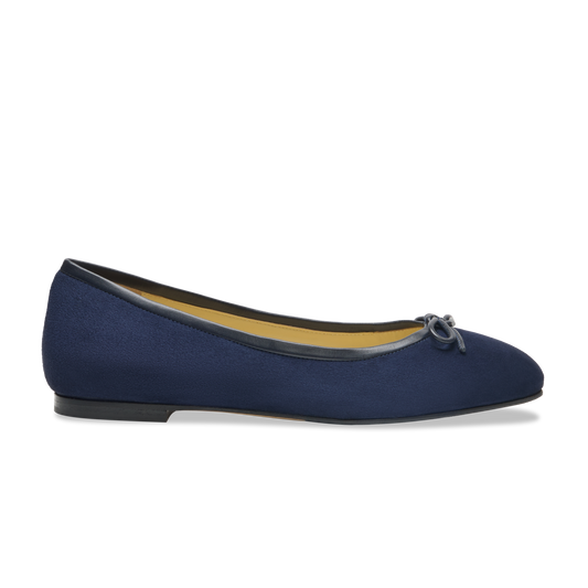Perfect Ballet Flat in Navy Suede