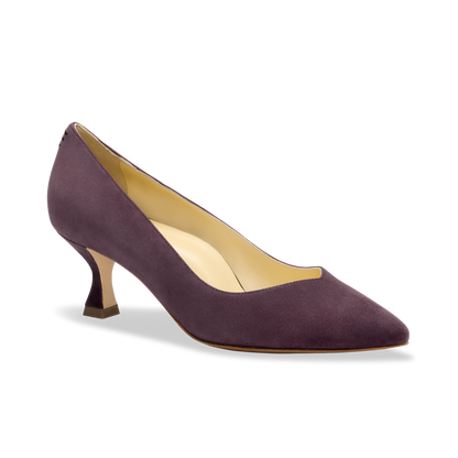 Perfect Kitten Pump 50 in Blackberry Suede