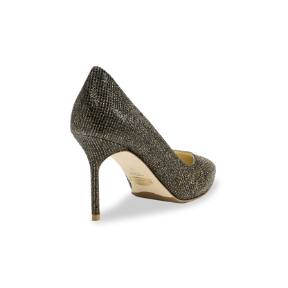 Perfect Pump 85 in Black and Gold Sparkle