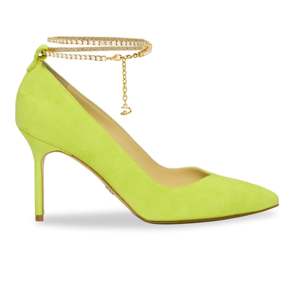 Perfect Shiffon Pump 85 in Optic Yellow Suede