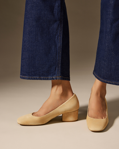 Perfect Stephanie 45 in Camel Suede