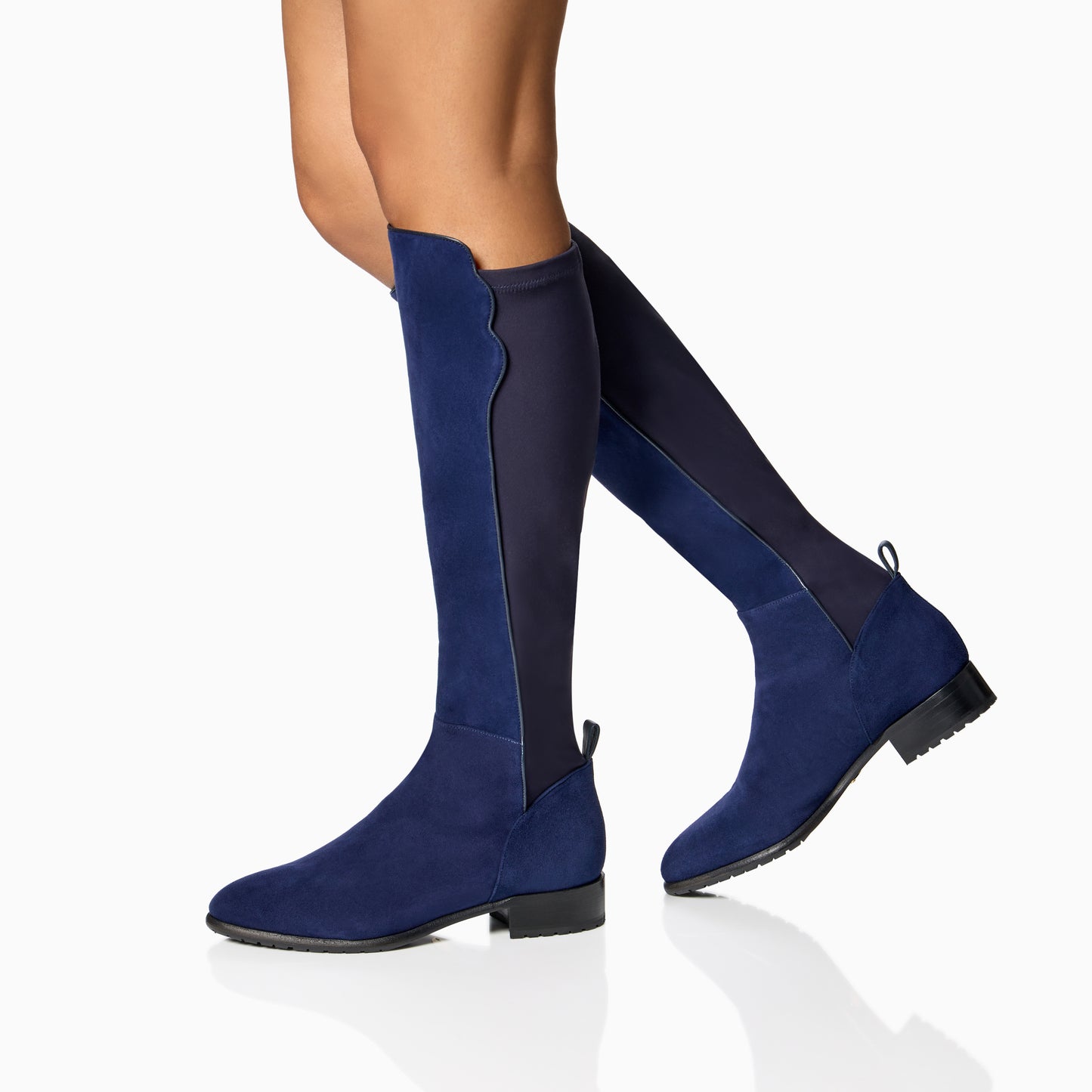 Perfect Stretch Boot in Water-Resistant Navy Suede