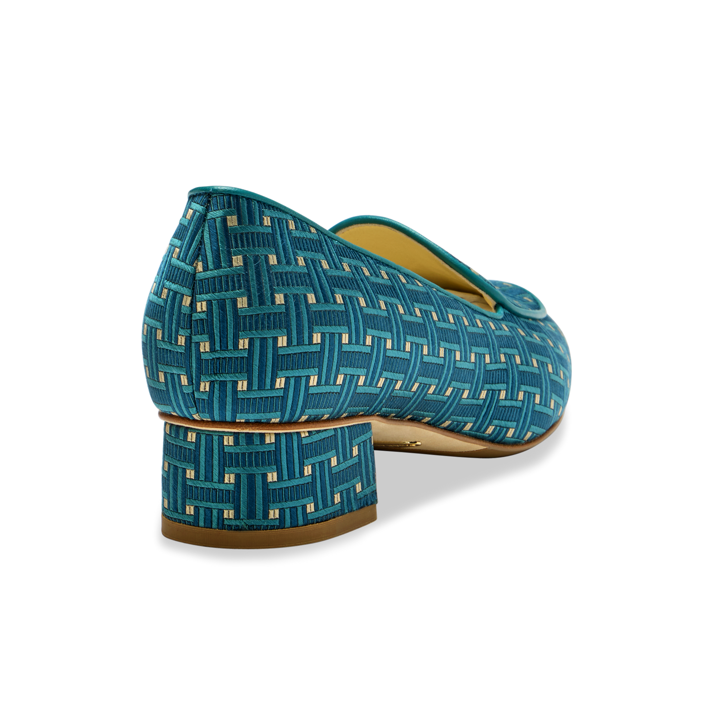 Rosie in Teal Deco Jacquard