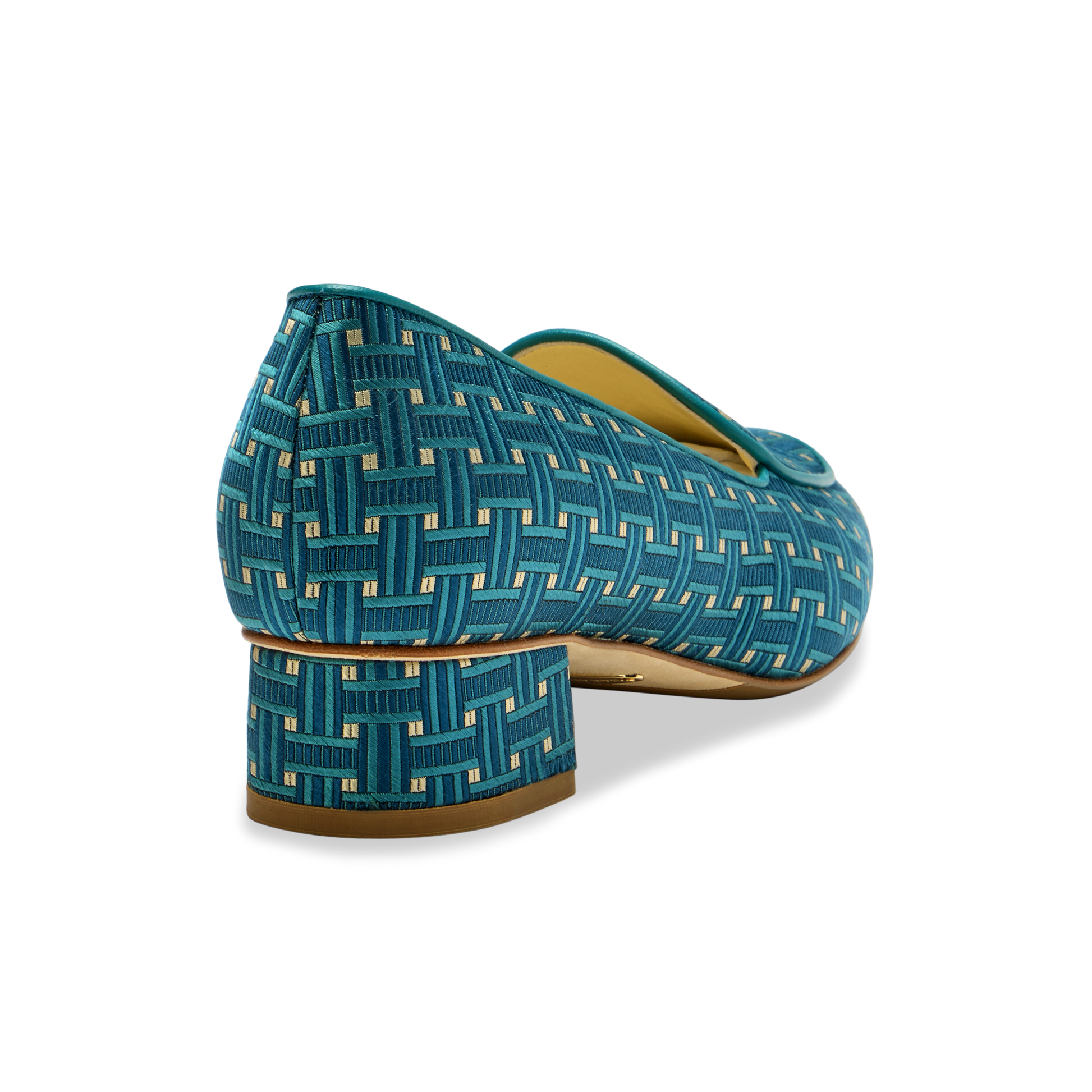 Rosie in Teal Deco Jacquard