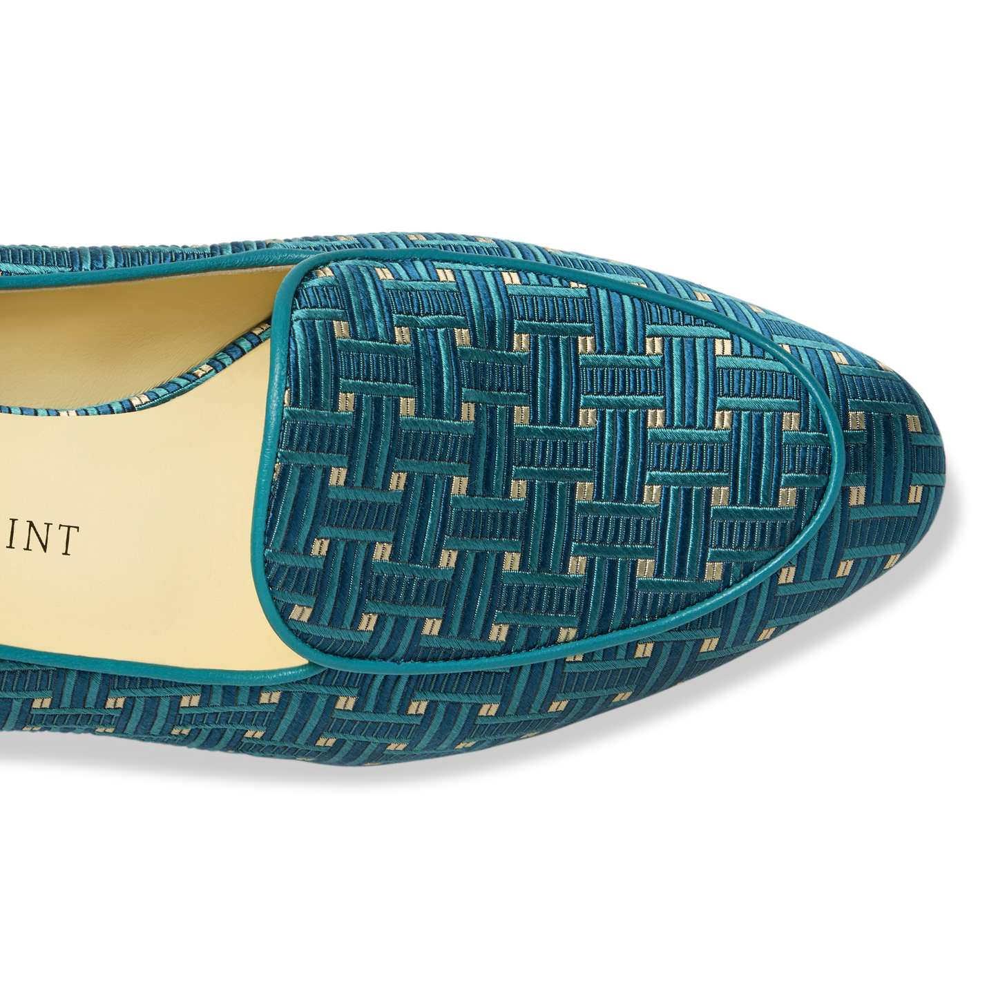 Rosie in Teal Deco Jacquard