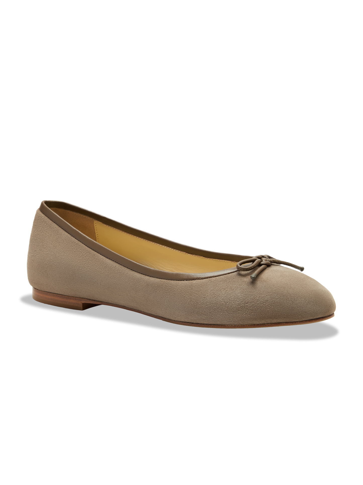 Perfect Ballet Flat in Taupe Suede