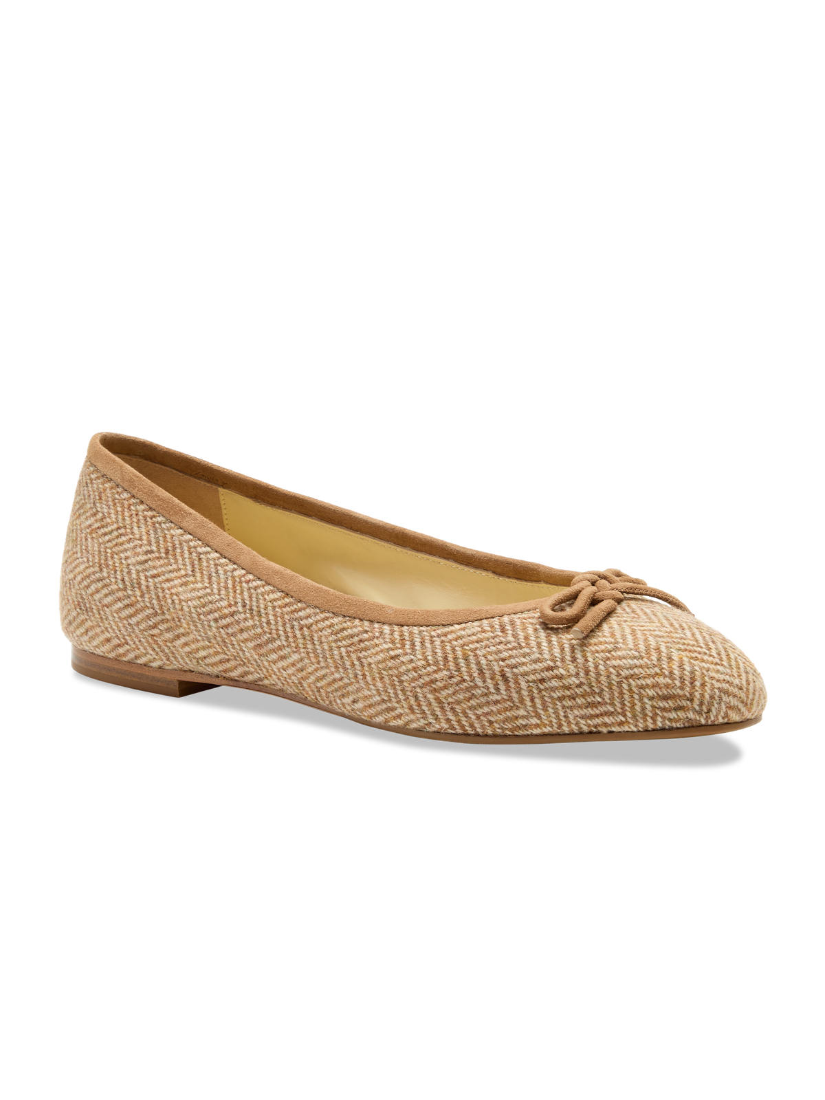 Perfect Ballet Flat in Light Mocha Wool