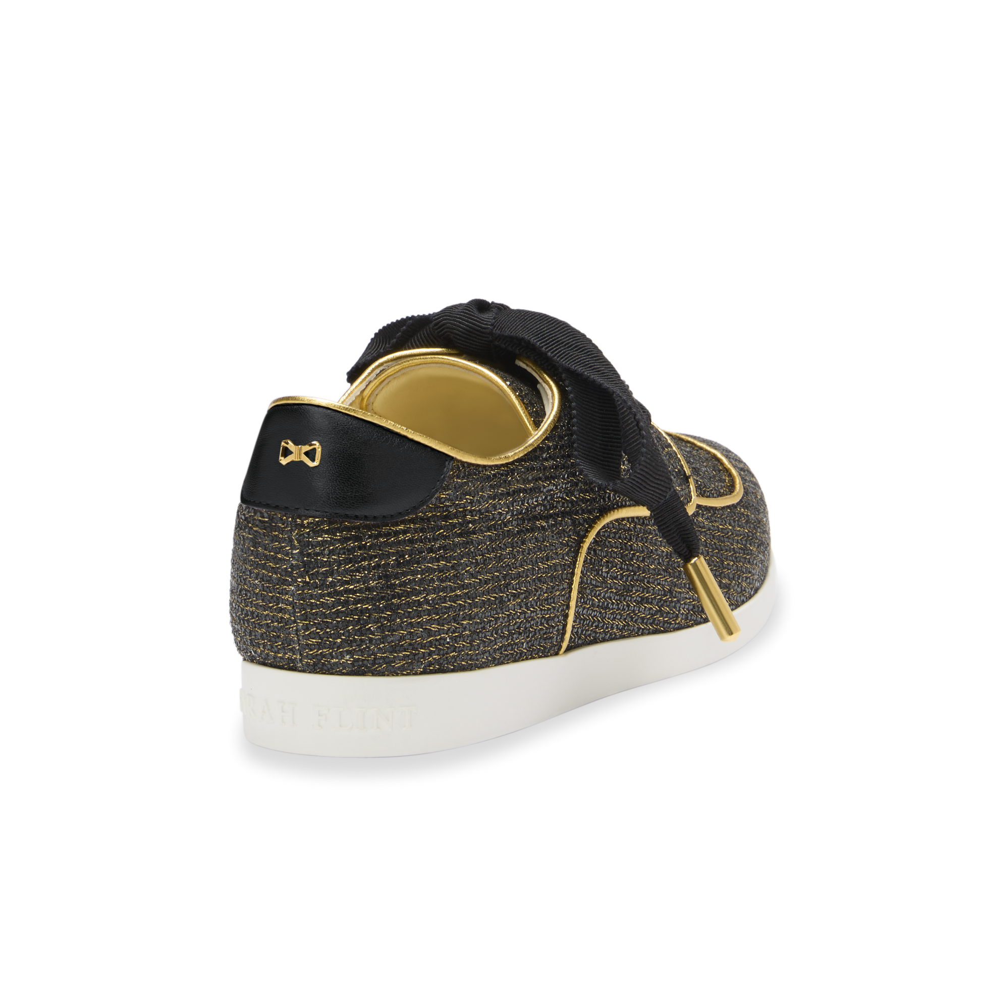 Wanderlust Sneaker in Black and Gold Sparkle