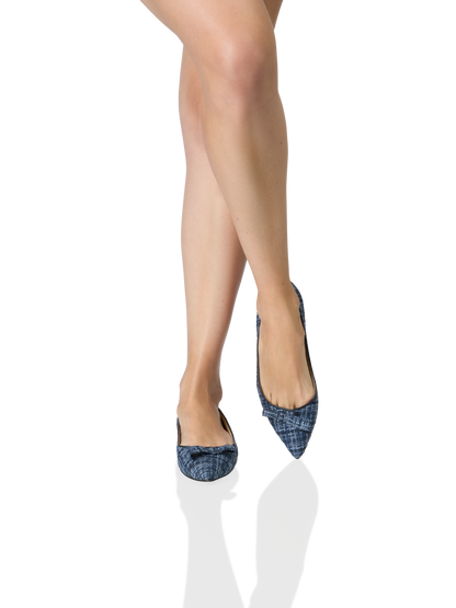 Natalie in Midnight Navy & Metallic Fleck
