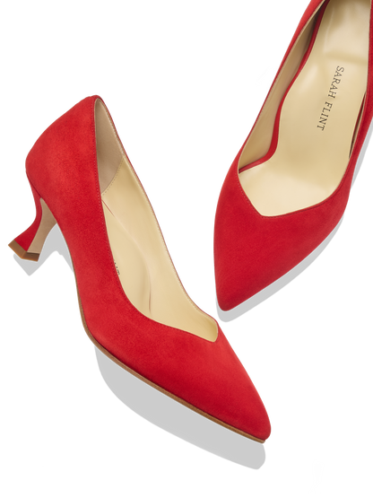 Perfect Kitten Pump 50 in Lipstick Red Suede
