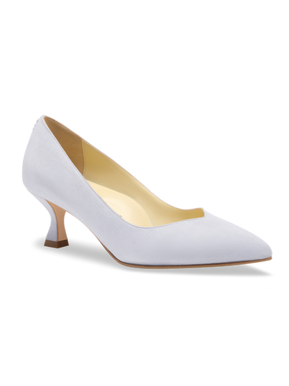 Perfect Kitten Pump 50 in Misty Gray Suede