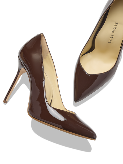 Perfect Pump 100 in Deep Mocha Patent