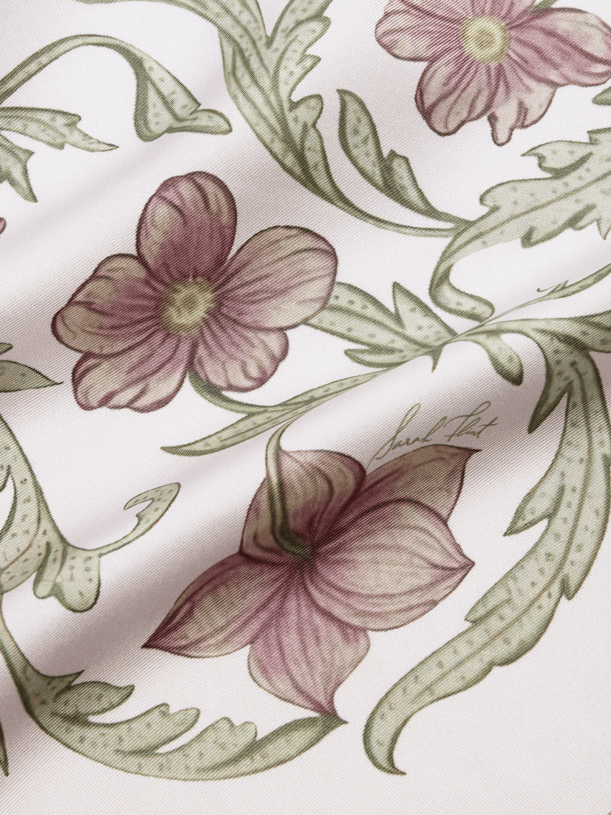 Sarah's Garden Scarf 45 in Anemone Silk