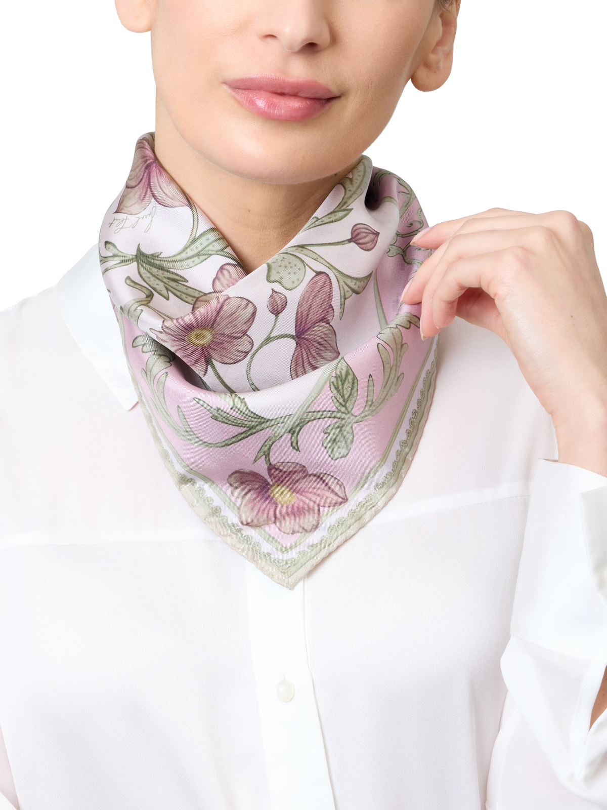 Sarah's Garden Scarf 45 in Anemone Silk