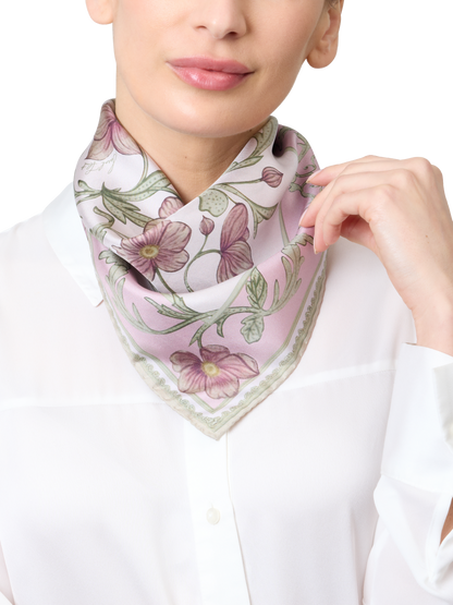 Sarah's Garden Scarf 45 in Anemone Silk