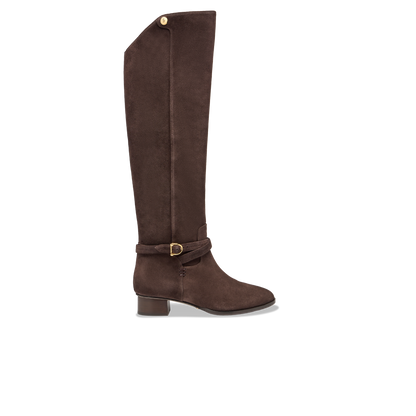 Sarah Flint X Mary Orton Perfect Tall Riding Boot in Deep Espresso Crosta
