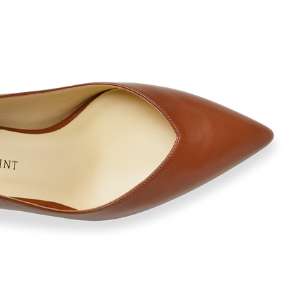 50mm Italian Made Emma Slingback Pump in Cognac Calf