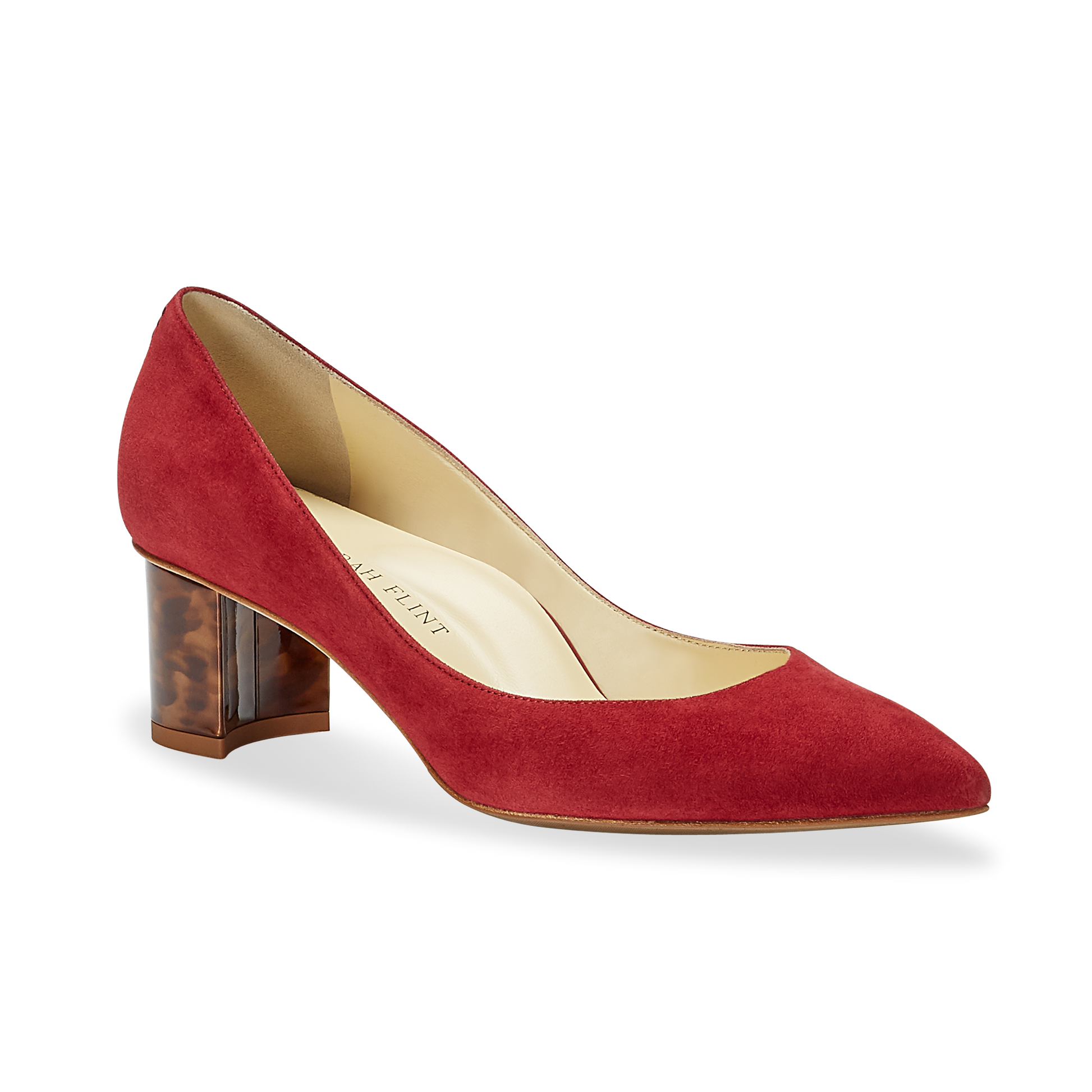 50mm Italian Made Pointed Toe Perfect Emma Pump in Merlot Suede