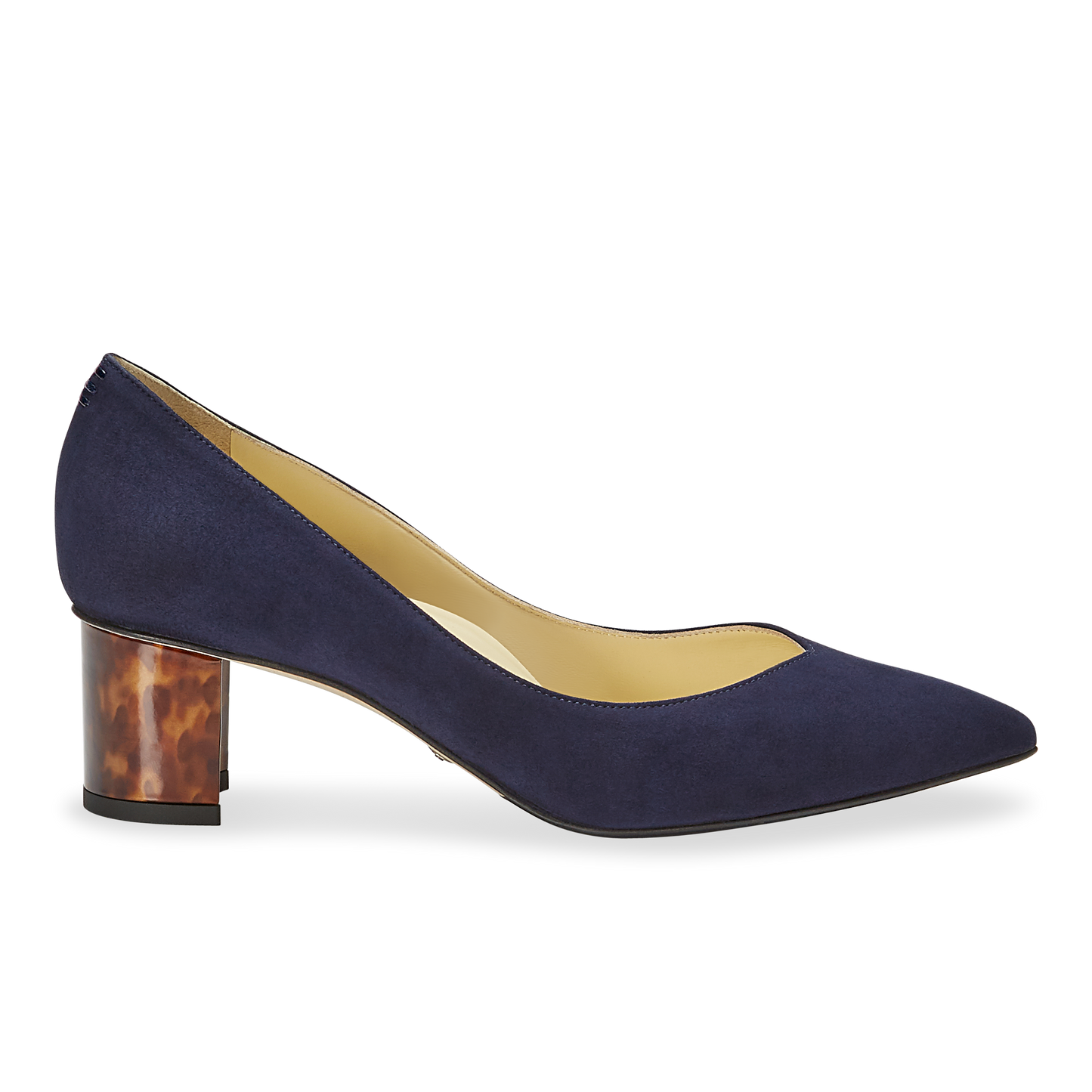 50mm Italian Made Pointed Toe Perfect Emma Pump in Navy Suede
