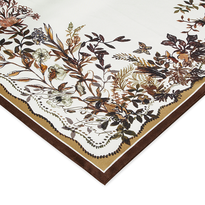 Hidden Garden Scarf 45 in Chestnut Silk