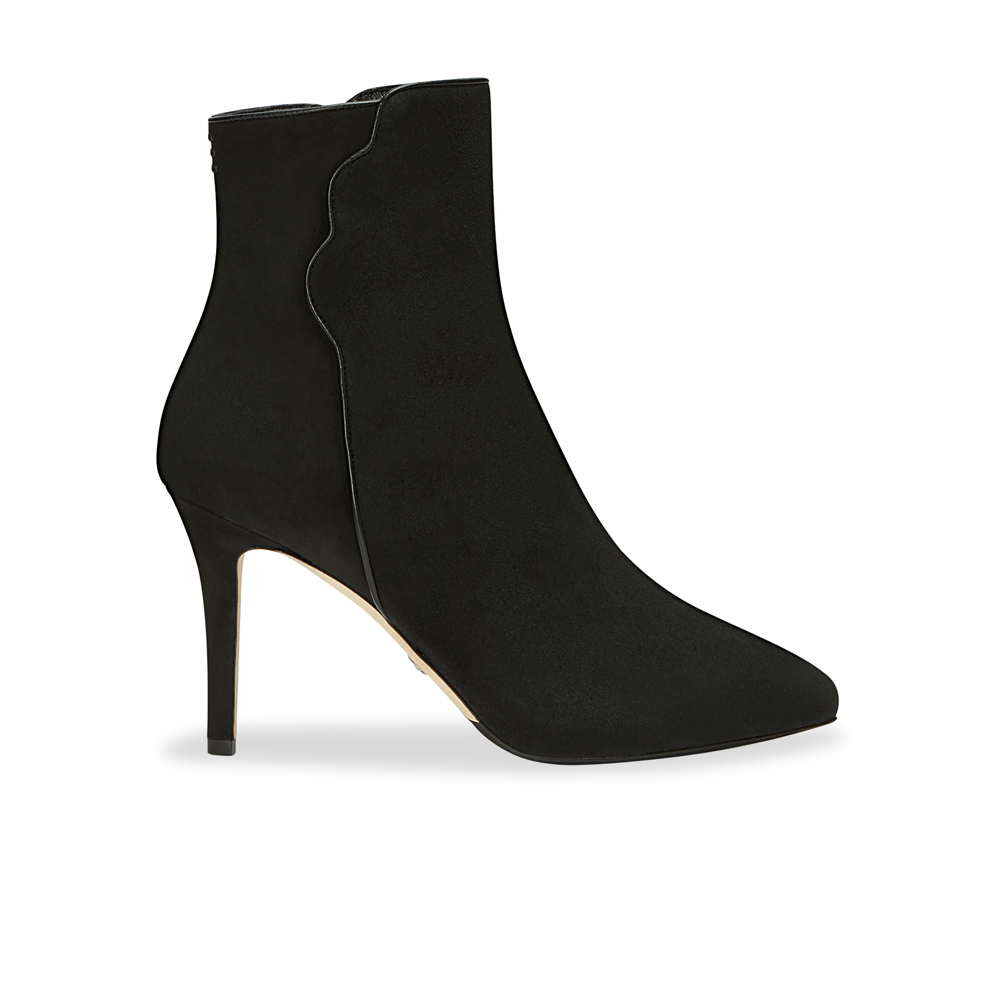 90mm Pointed Toe Perfect Dress Bootie Black Suede 