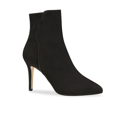 90mm Pointed Toe Perfect Dress Bootie Black Suede 