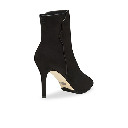 90mm Pointed Toe Perfect Dress Bootie Black Suede 