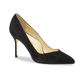 85mm Italian Made Pointed Toe Pump in Black Suede